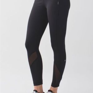 Lululemon Reflective Leggings with mesh detail